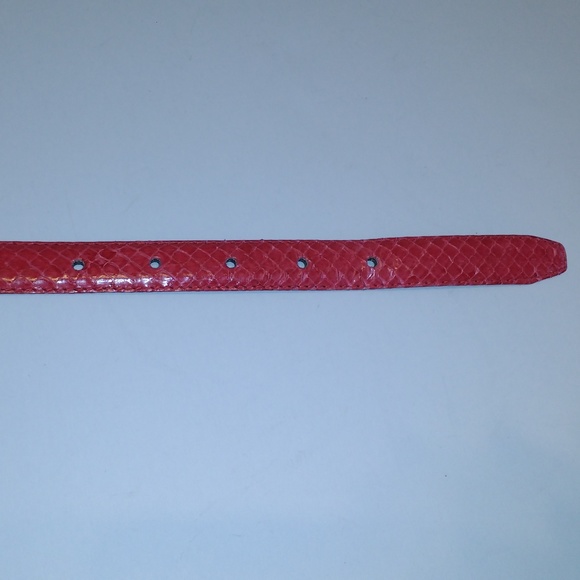 Honors genuine snake skin belt w/gold hardware L main image 7